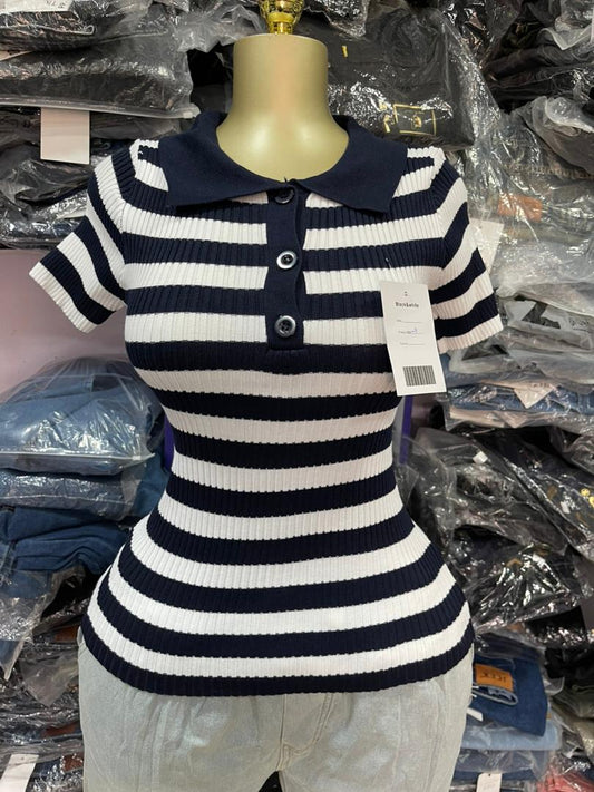 Zara stripes top E69-3 size 6-16
