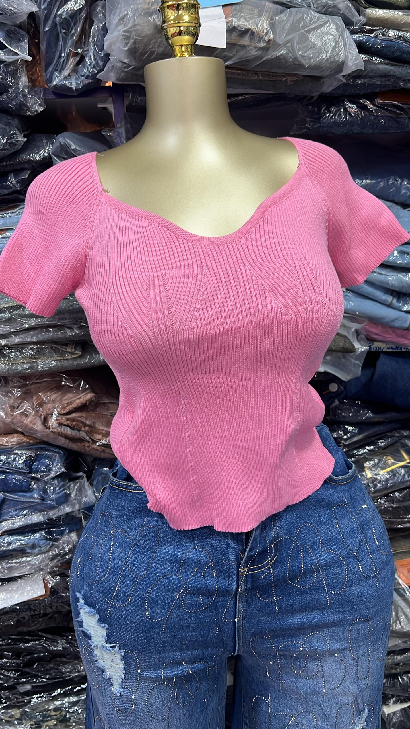 Thick v-neck top TP014 size 6-14