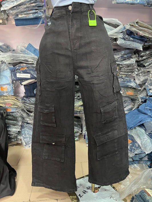 Joydvip Black cargo jean PFE:8831-2BUZ