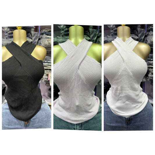 Cross back Top size ,one size fits 6-16 stretchy