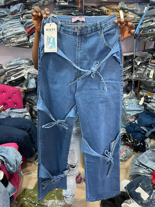 Blue jean with rope C0082