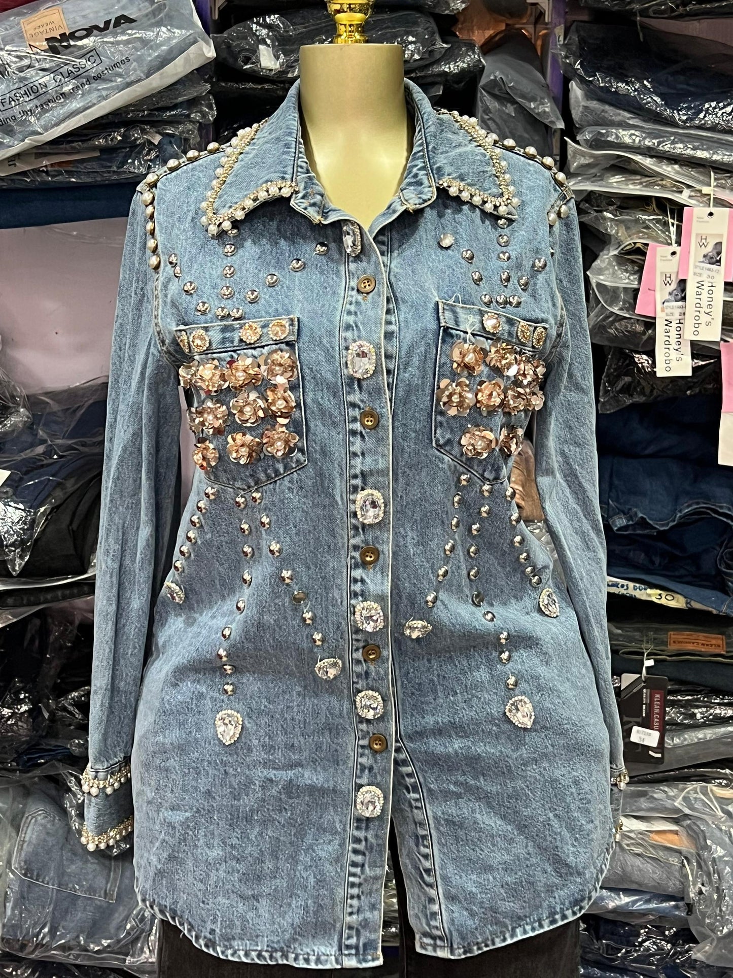 Stoned Long-sleeved jacket size14