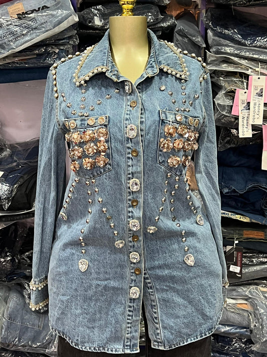 Stoned Long-sleeved jacket size14