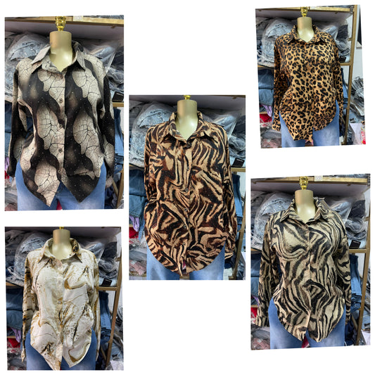 Shirt with stone 7801 size 6-14